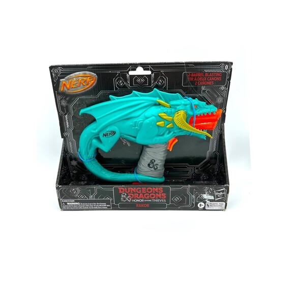 Nerf Dungeons & Dragons Rakor Nerf Blaster and 4 Nerf Elite 2.0 Darts NEW - Picture 1 of 4